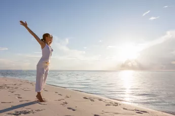 Woman practicing yoga