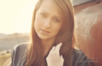 Portrait of beautiful brunette