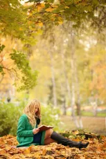 Girl reading a book