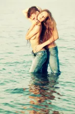 Outdoor portrait of beautiful couple