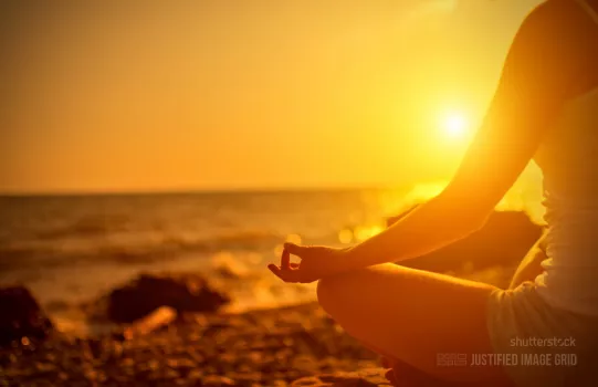 Hand of a woman meditating