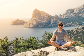 Young man relaxing