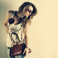 Beautiful girl with bag