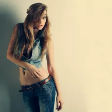 Sexy woman in jeans