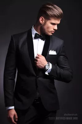 Elegant young groom