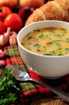 Soup with some herbs