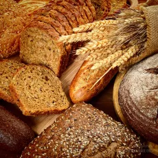 Fresh bread and wheat