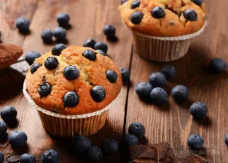 Muffins with blueberries