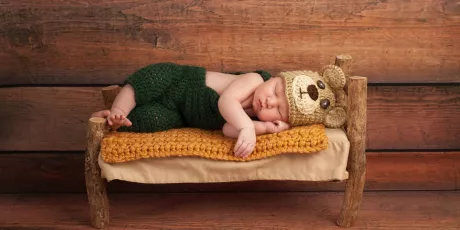 Portrait of a newborn baby boy