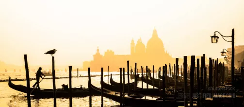 Traditional Venetian wooden boats