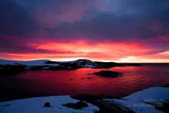 Summer sunset in Antarctica