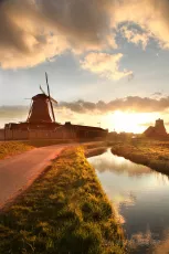 Traditional Dutch windmill