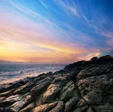 Rocks in the sunrise