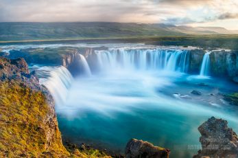 Godafoss is a very beautiful Icelandic waterfall