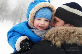 Portrait of father and son
