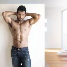 Male model in jeans
