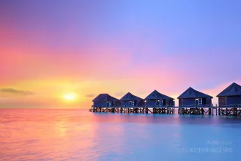 Sunset on Maldives