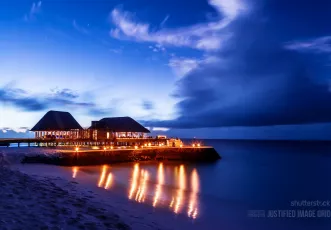 Romantic restaurant on the beach