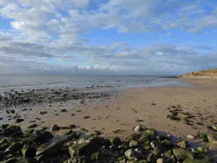 Half Moon Bay near Heysham in Lancashire, England - March 2018