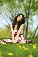 Girl in the height of Summer