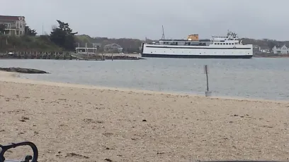 The Eagle as it sails through Lewis Bay and