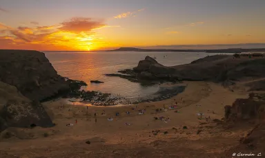Sunset in Papagayo beach