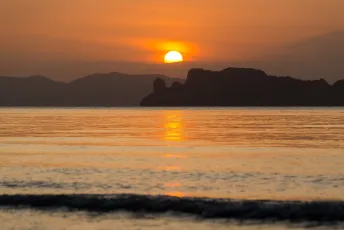 Sunset over Tubkaek Beach