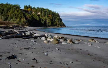 On the beach, Fort Worden