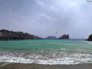 Hornillo beach on a windy winter day