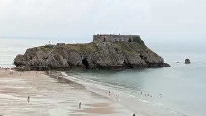 Tenby South Beach and St Catherine's Island