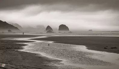 Stormy day on Cannon Beach