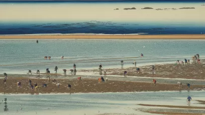 Ebb and Flow – Hommage à Hokusai sur la plage de La Baule