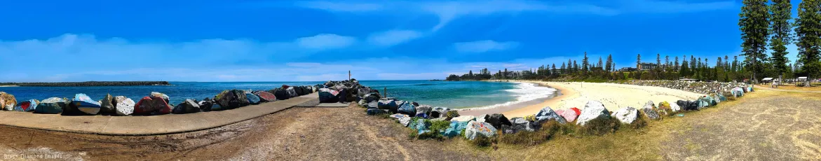 Breakwall & Town Beach, Port Macquarie, Mid North Coast, NSW
