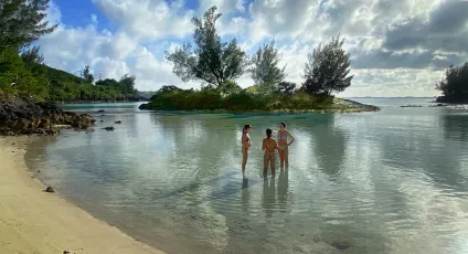 Three trees and three girls