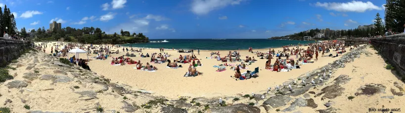 Centre Beach View of Coogee Beach on Xmas Day 2025, Sydney, NSW