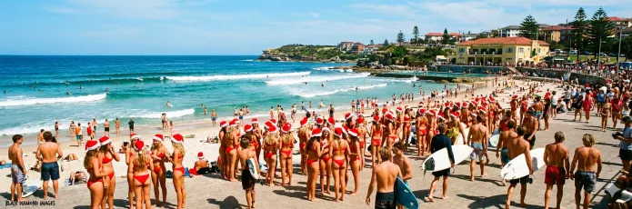 Ai Rendition of Coogee Beach on Xmas Day 2025