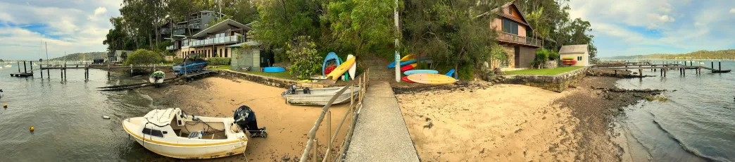 Low Tide at Eastern Wharf, Scotland Island, Church Point, Sydney, NSW