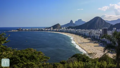 Praia de Copacabana no Rio de Janeiro