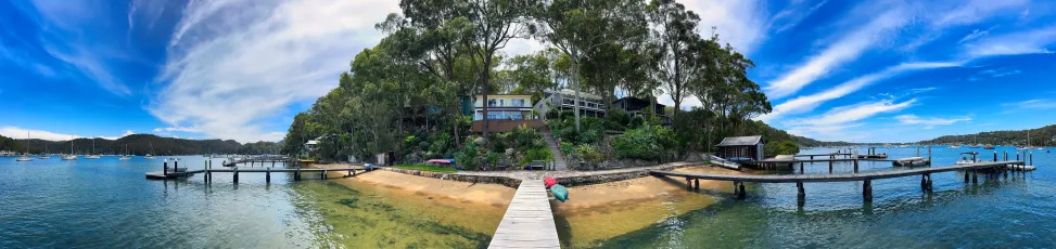 Homes & Private Wharves, Scotland Island, Church Point, Sydney, NSW