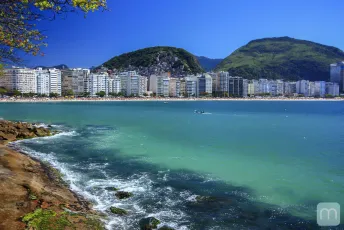 Praia de Copacabana no Rio de Janeiro