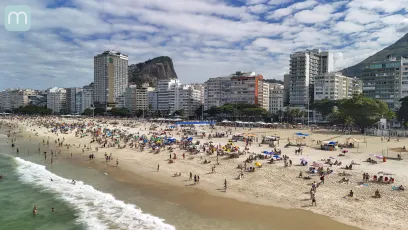 Praia de Copacabana no Rio de Janeiro