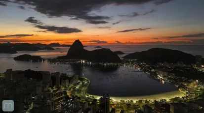 Baia de Guanabara no Rio de Janeiro