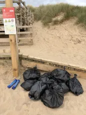 Formby Beach litter pick