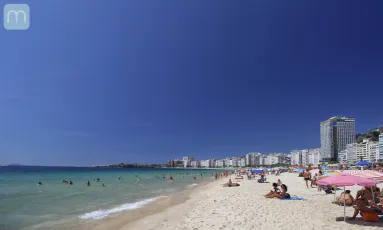 Praia de Copacabana no Rio de Janeiro