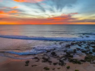 Colourful High Cloud Sunrise at the Seaside